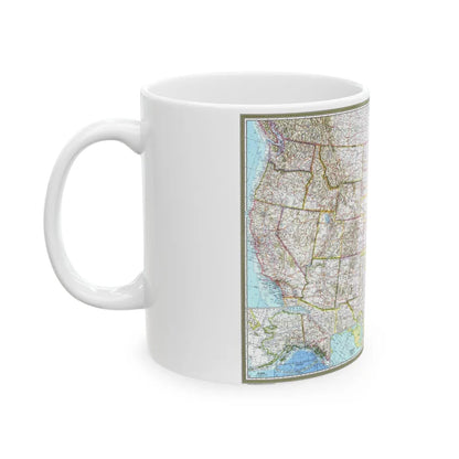 USA - The United States (1968) (Map) White Coffee Mug-Go Mug Yourself