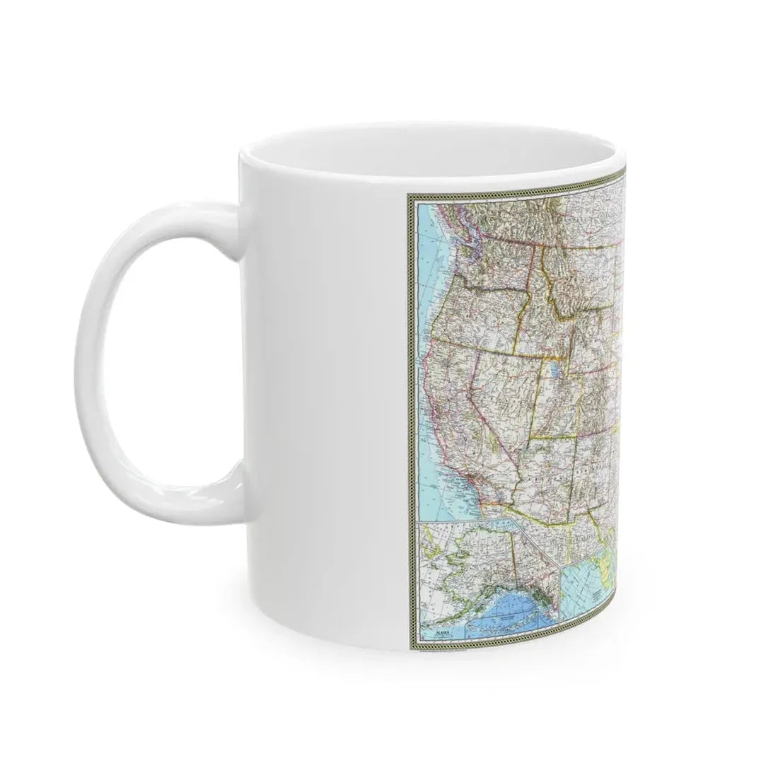 USA - The United States (1968) (Map) White Coffee Mug - Go Mug Yourself