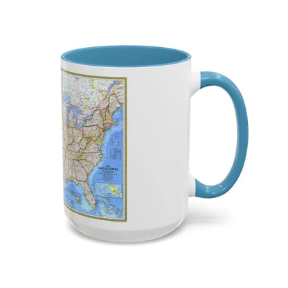 USA - The United States (1976) (Map) Accent Coffee Mug - Go Mug Yourself