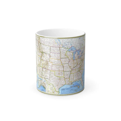 USA - The United States (1976) (Map) Color Changing Mug 11oz-Go Mug Yourself