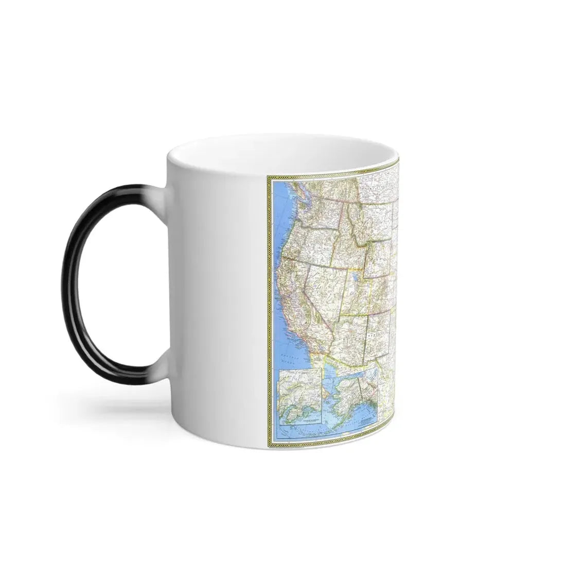 USA - The United States (1976) (Map) Color Changing Mug 11oz - Go Mug Yourself