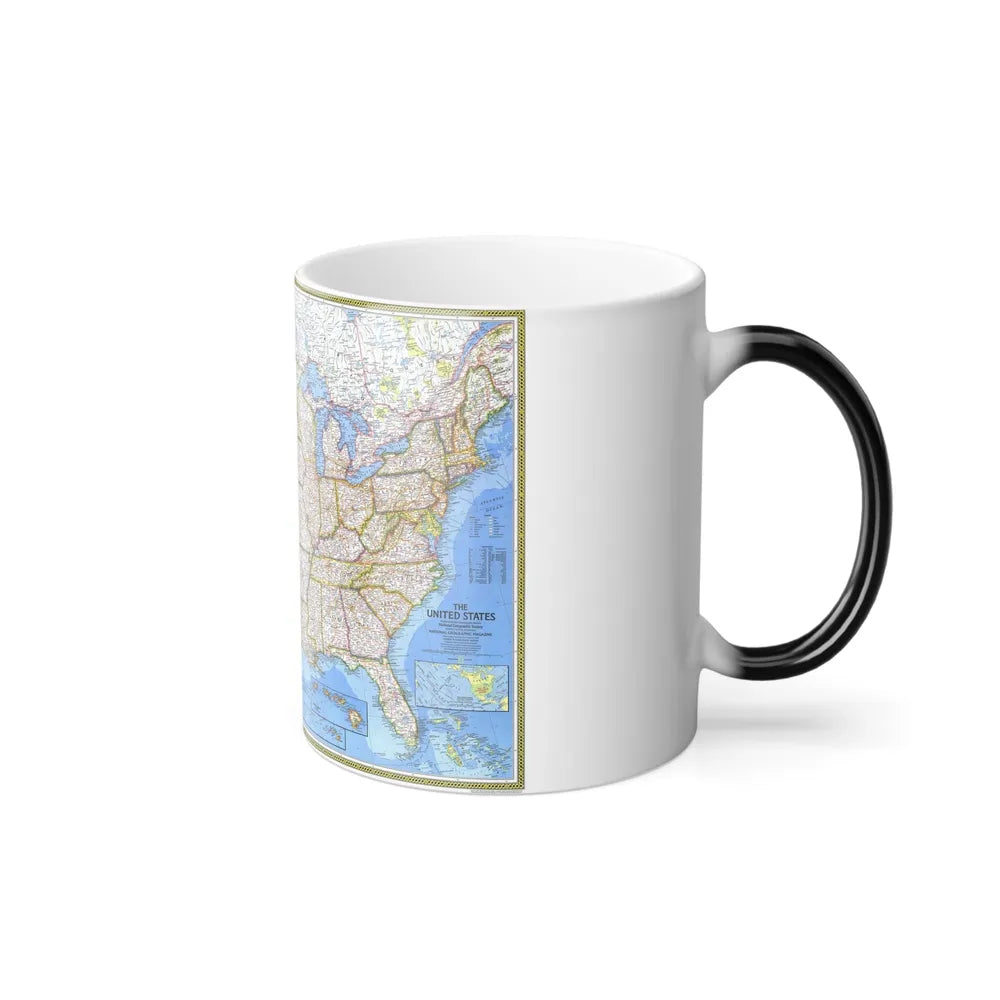 USA - The United States (1976) (Map) Color Changing Mug 11oz-Go Mug Yourself