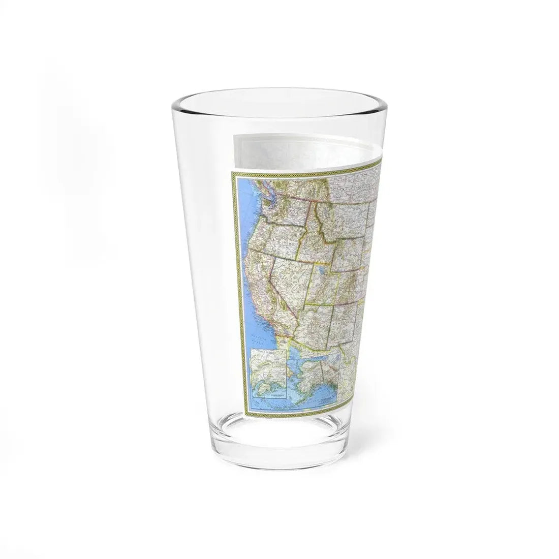 USA - The United States (1976) (Map) Pint Glass 16oz - Go Mug Yourself