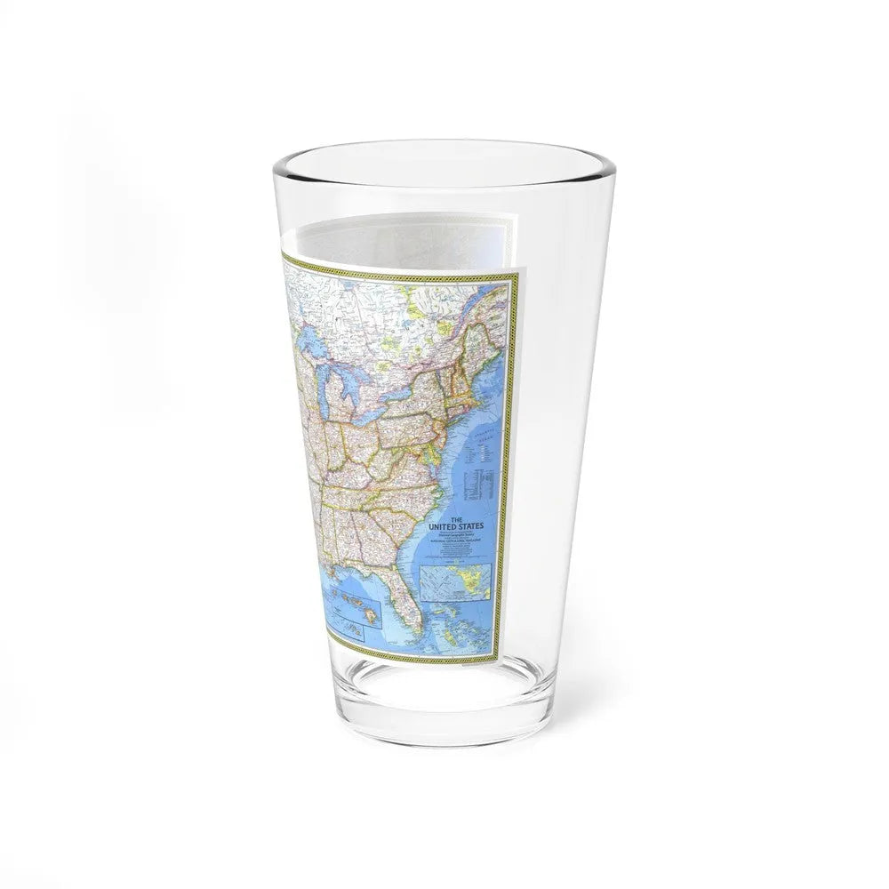 USA - The United States (1976) (Map) Pint Glass 16oz-Go Mug Yourself