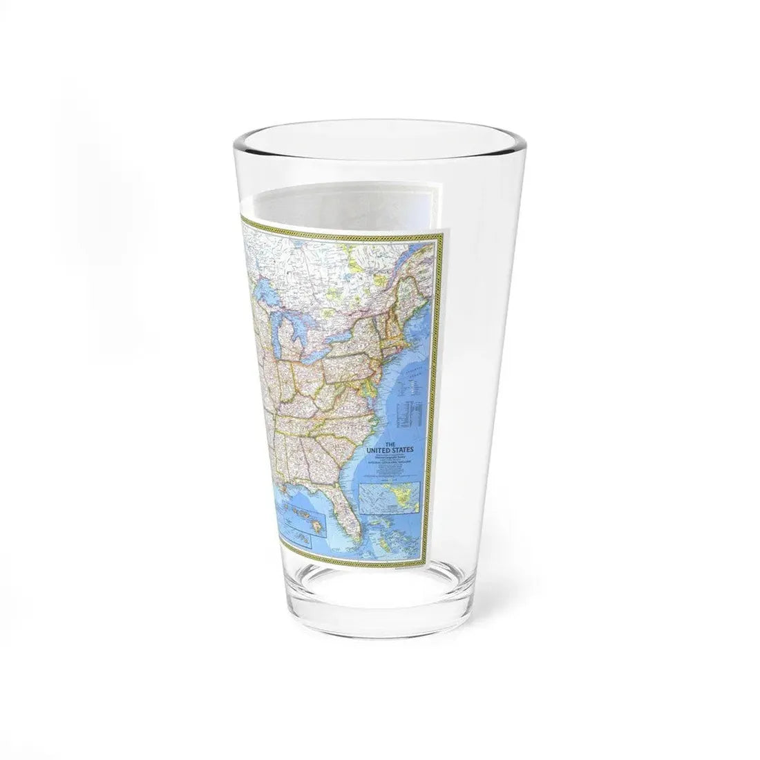 USA - The United States (1976) (Map) Pint Glass 16oz - Go Mug Yourself