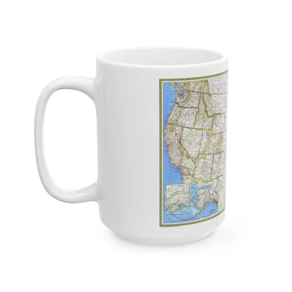 USA - The United States (1976) (Map) White Coffee Mug-Go Mug Yourself