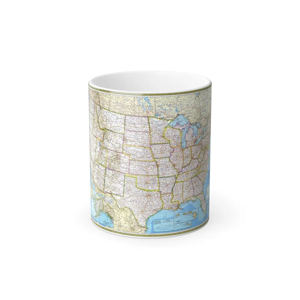 USA - The United States (1982) (Map) Color Changing Mug 11oz-11oz-Go Mug Yourself