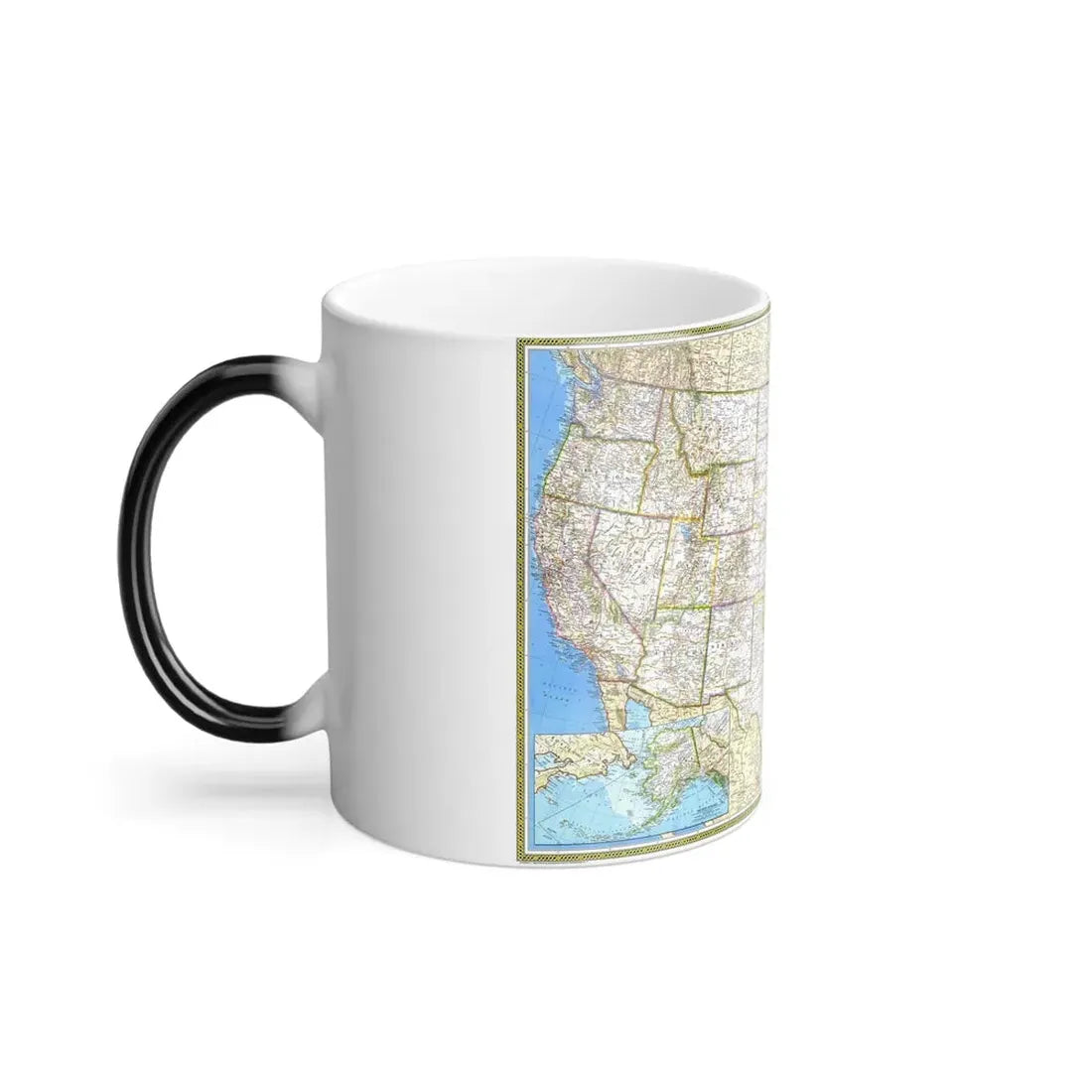USA - The United States (1982) (Map) Color Changing Mug 11oz - Go Mug Yourself