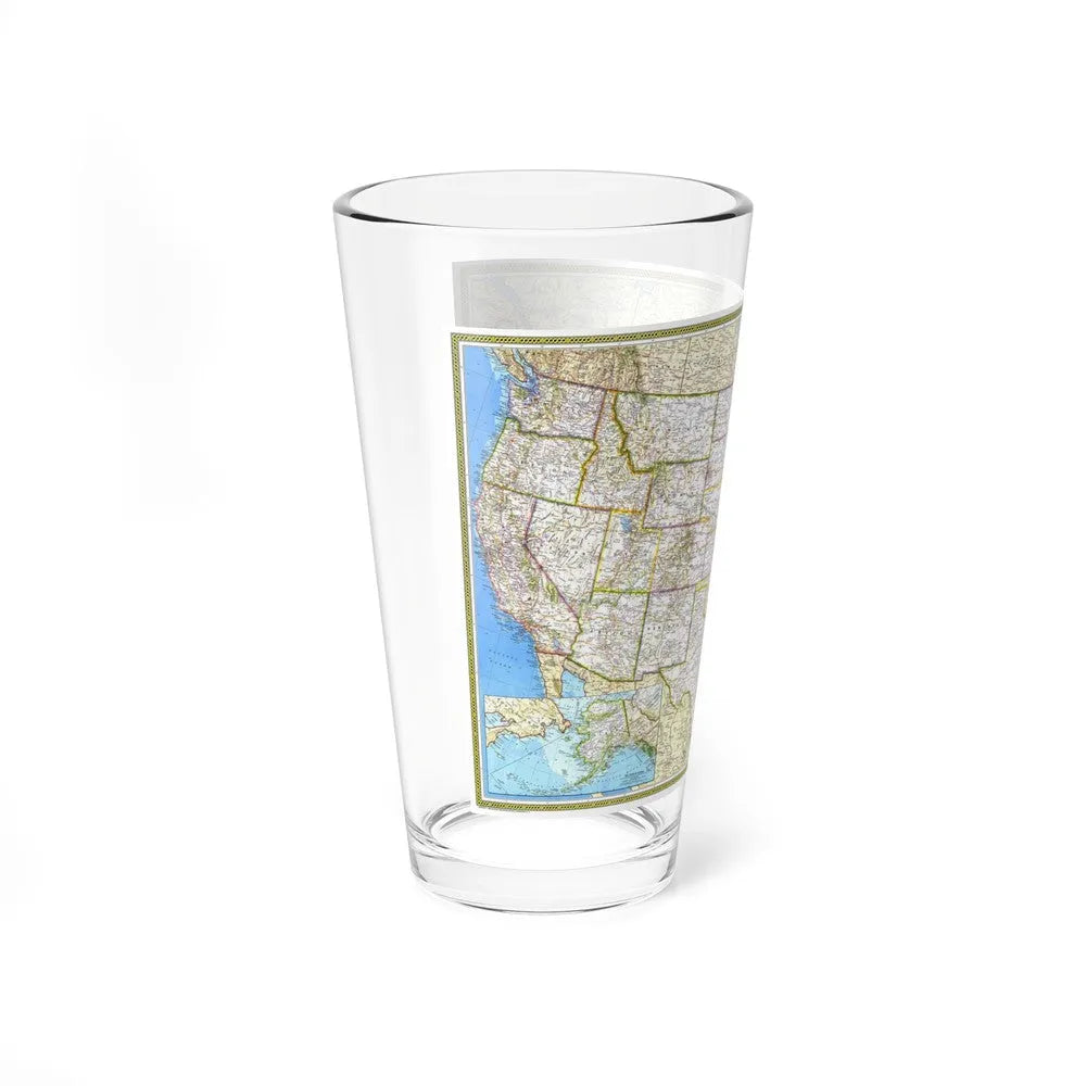 USA - The United States (1982) (Map) Pint Glass 16oz-Go Mug Yourself