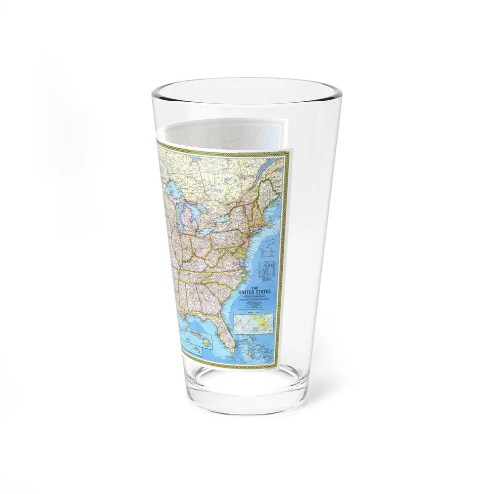 USA - The United States (1982) (Map) Pint Glass 16oz-Go Mug Yourself