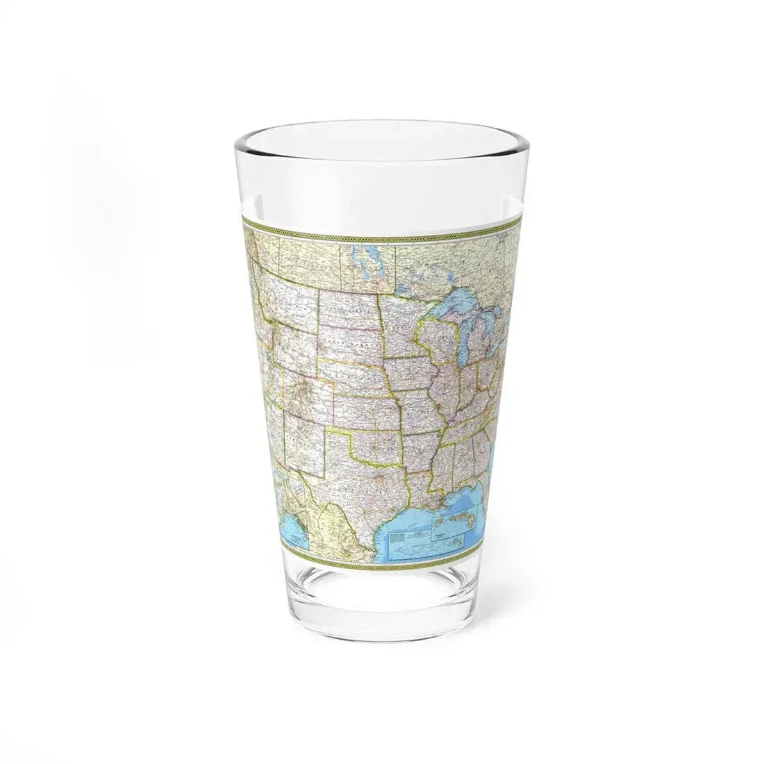 USA - The United States (1982) (Map) Pint Glass 16oz - Go Mug Yourself