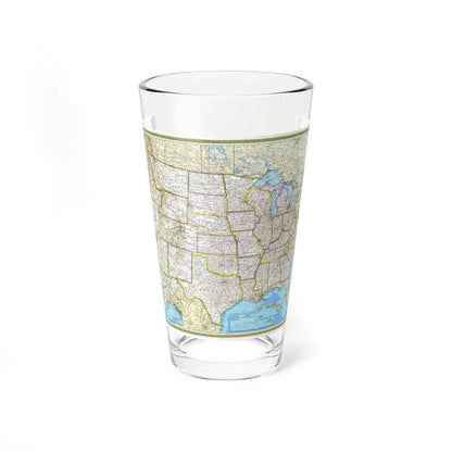 USA - The United States (1982) (Map) Pint Glass 16oz - Go Mug Yourself