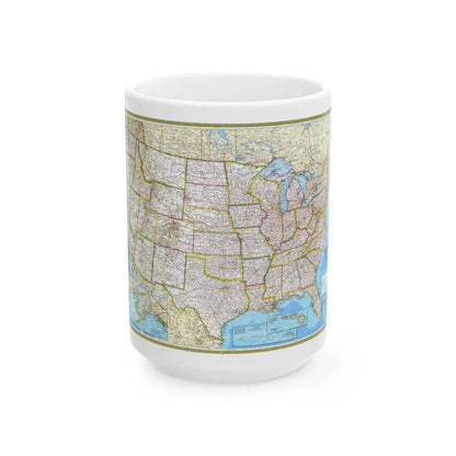 USA - The United States (1982) (Map) White Coffee Mug 15oz - Go Mug Yourself