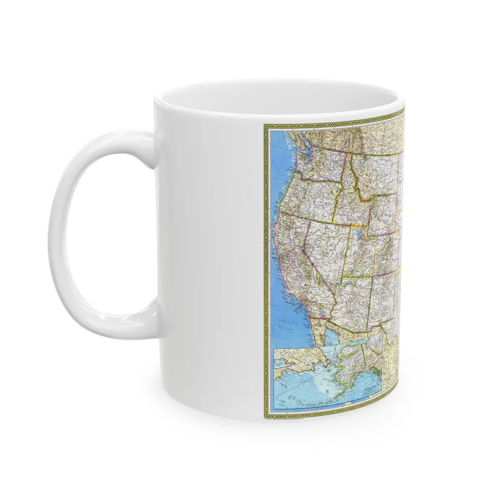 USA - The United States (1982) (Map) White Coffee Mug-Go Mug Yourself