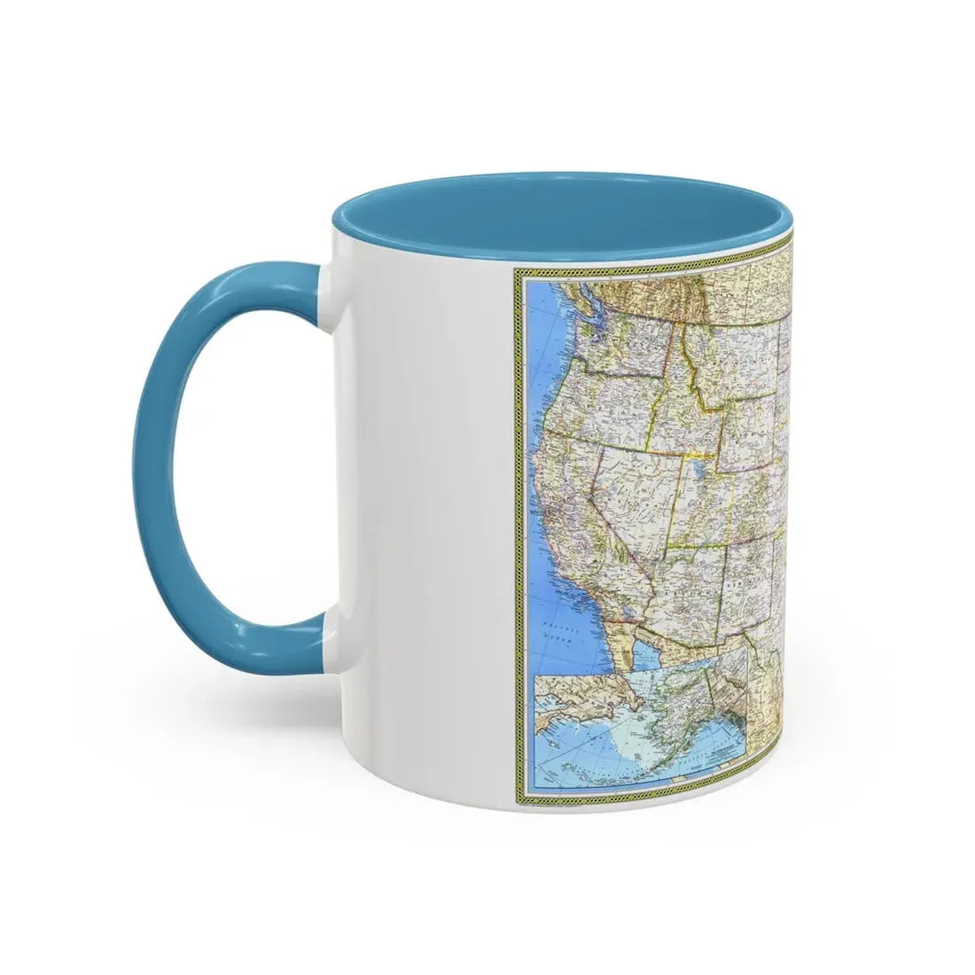 USA - The United States (1987) (Map) Accent Coffee Mug - Go Mug Yourself