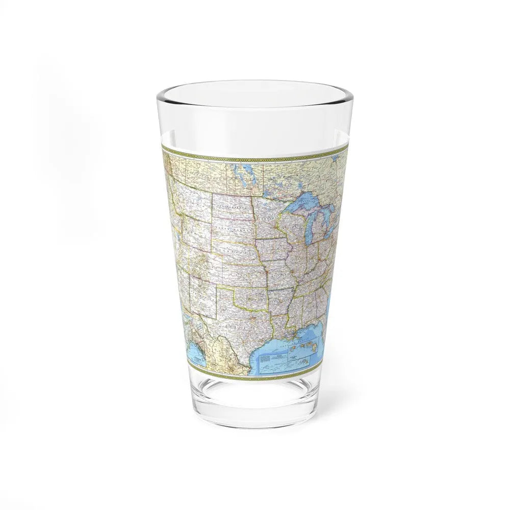 USA - The United States (1987) (Map) Pint Glass 16oz-16oz-Go Mug Yourself