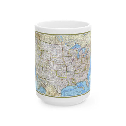 USA - The United States (1987) (Map) White Coffee Mug-15oz-Go Mug Yourself