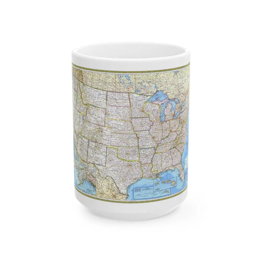 USA - The United States (1987) (Map) White Coffee Mug-15oz-Go Mug Yourself