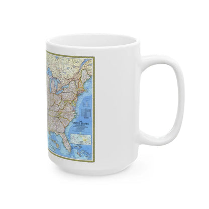 USA - The United States (1987) (Map) White Coffee Mug-Go Mug Yourself