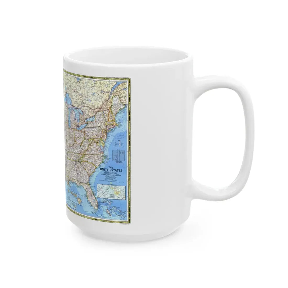 USA - The United States (1987) (Map) White Coffee Mug - Go Mug Yourself
