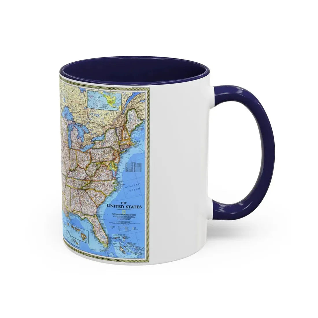 USA - The United States (1993) (Map) Accent Coffee Mug - Go Mug Yourself