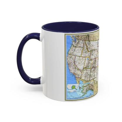 USA - The United States (1993) (Map) Accent Coffee Mug - Go Mug Yourself