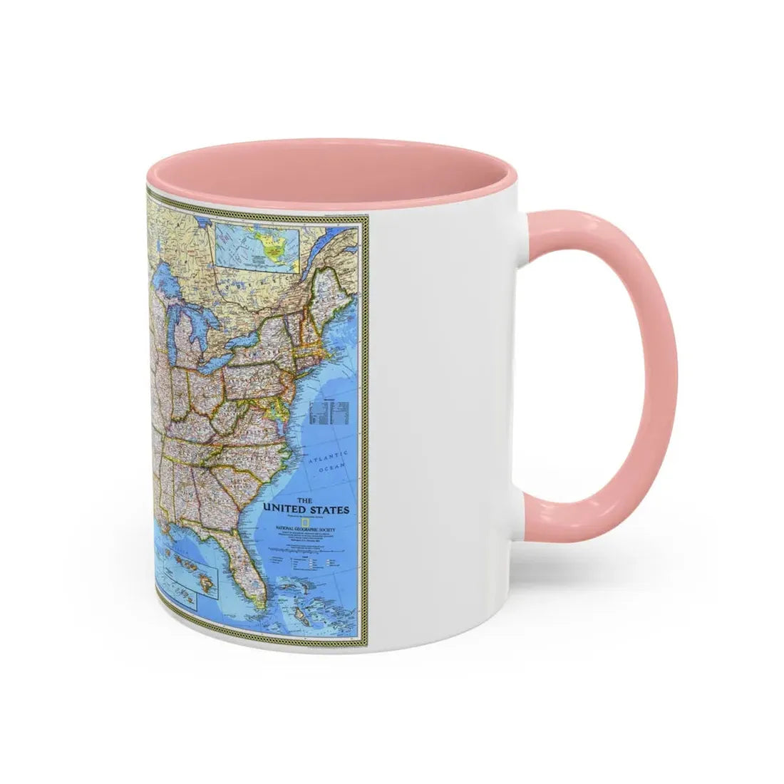 USA - The United States (1993) (Map) Accent Coffee Mug - Go Mug Yourself