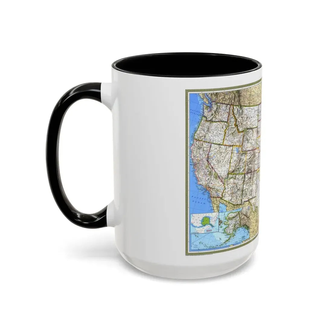 USA - The United States (1993) (Map) Accent Coffee Mug - Go Mug Yourself