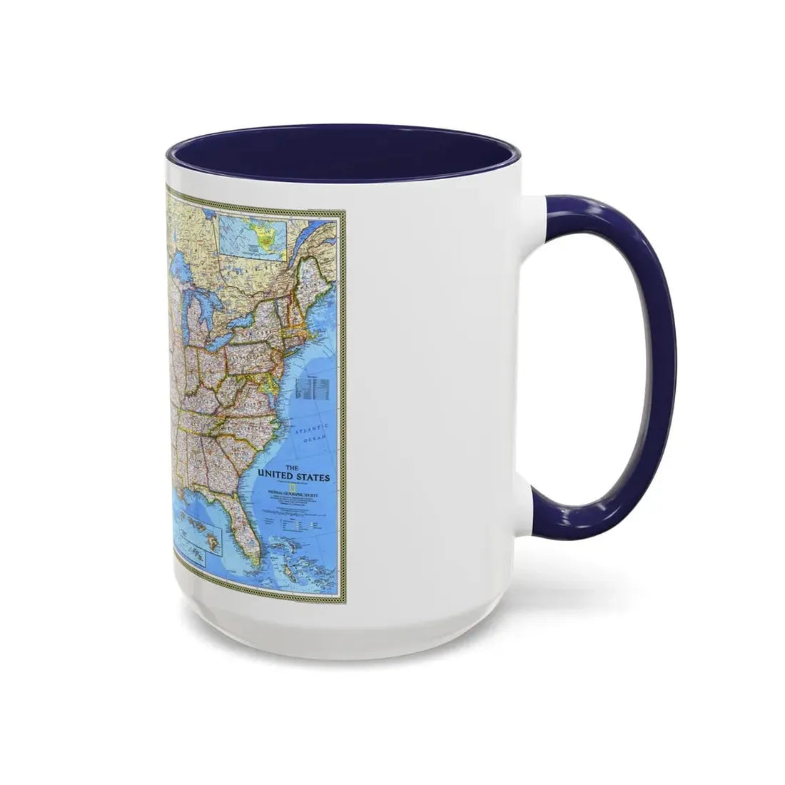 USA - The United States (1993) (Map) Accent Coffee Mug - Go Mug Yourself