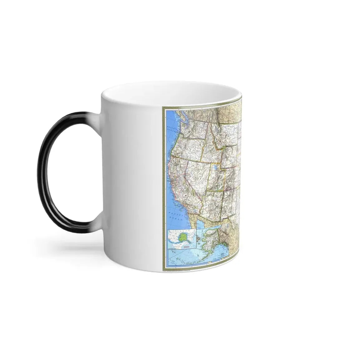 USA - The United States (1993) (Map) Color Changing Mug 11oz - Go Mug Yourself