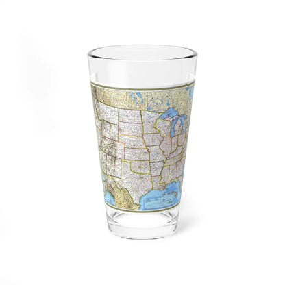 USA - The United States (1993) (Map) Pint Glass 16oz-16oz-Go Mug Yourself