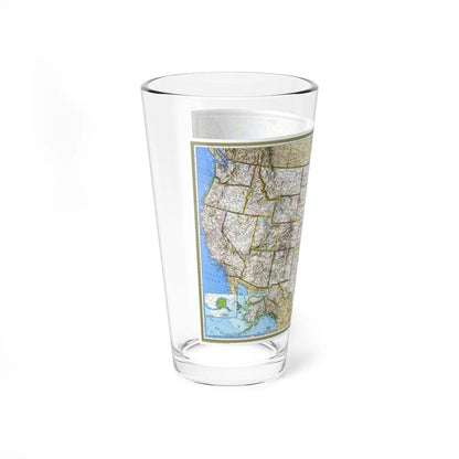 USA - The United States (1993) (Map) Pint Glass 16oz-Go Mug Yourself