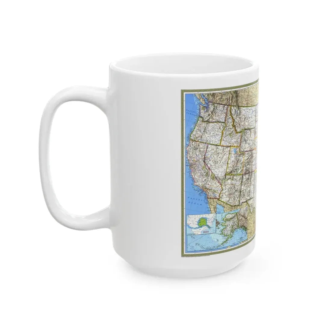 USA - The United States (1993) (Map) White Coffee Mug - Go Mug Yourself