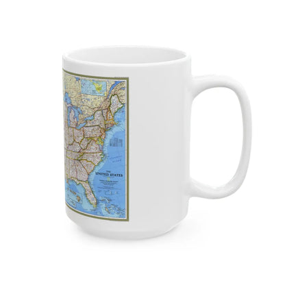 USA - The United States (1993) (Map) White Coffee Mug-Go Mug Yourself