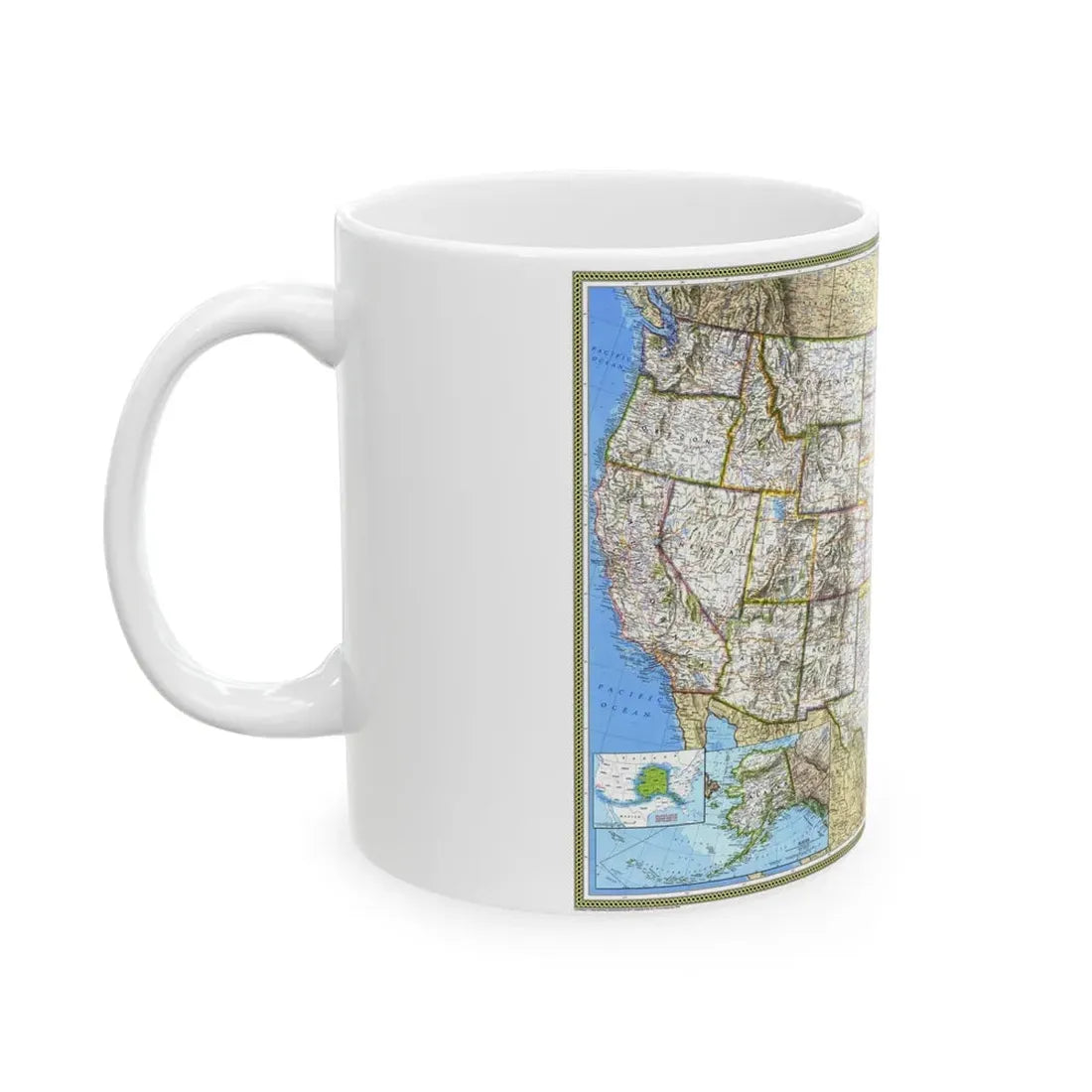 USA - The United States (1993) (Map) White Coffee Mug - Go Mug Yourself