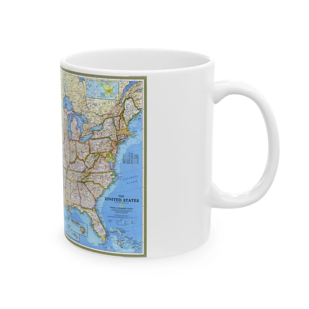 USA - The United States (1993) (Map) White Coffee Mug-Go Mug Yourself