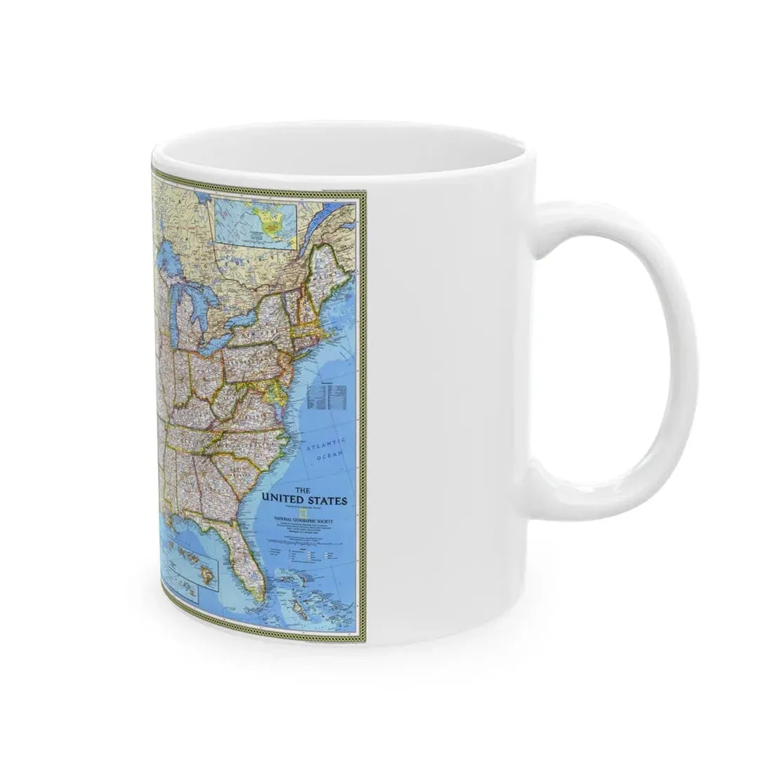 USA - The United States (1993) (Map) White Coffee Mug - Go Mug Yourself