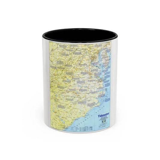 USA - Tidewater and Environs 1 (1988) (Map) Accent Coffee Mug 11oz Black - Go Mug Yourself