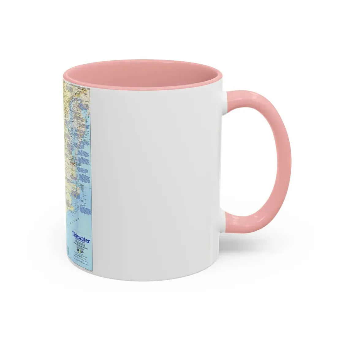 USA - Tidewater and Environs 1 (1988) (Map) Accent Coffee Mug - Go Mug Yourself