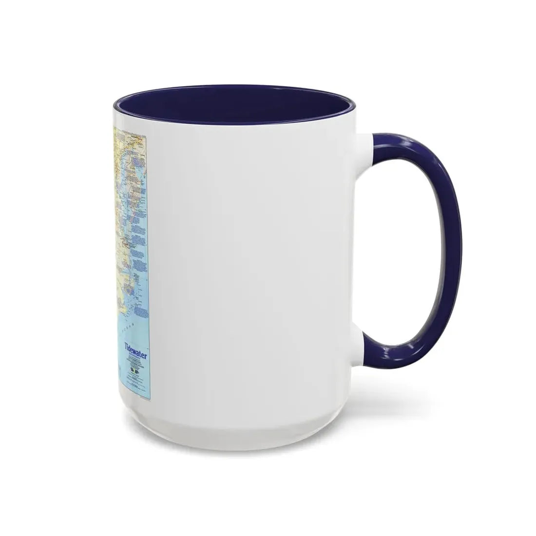 USA - Tidewater and Environs 1 (1988) (Map) Accent Coffee Mug - Go Mug Yourself