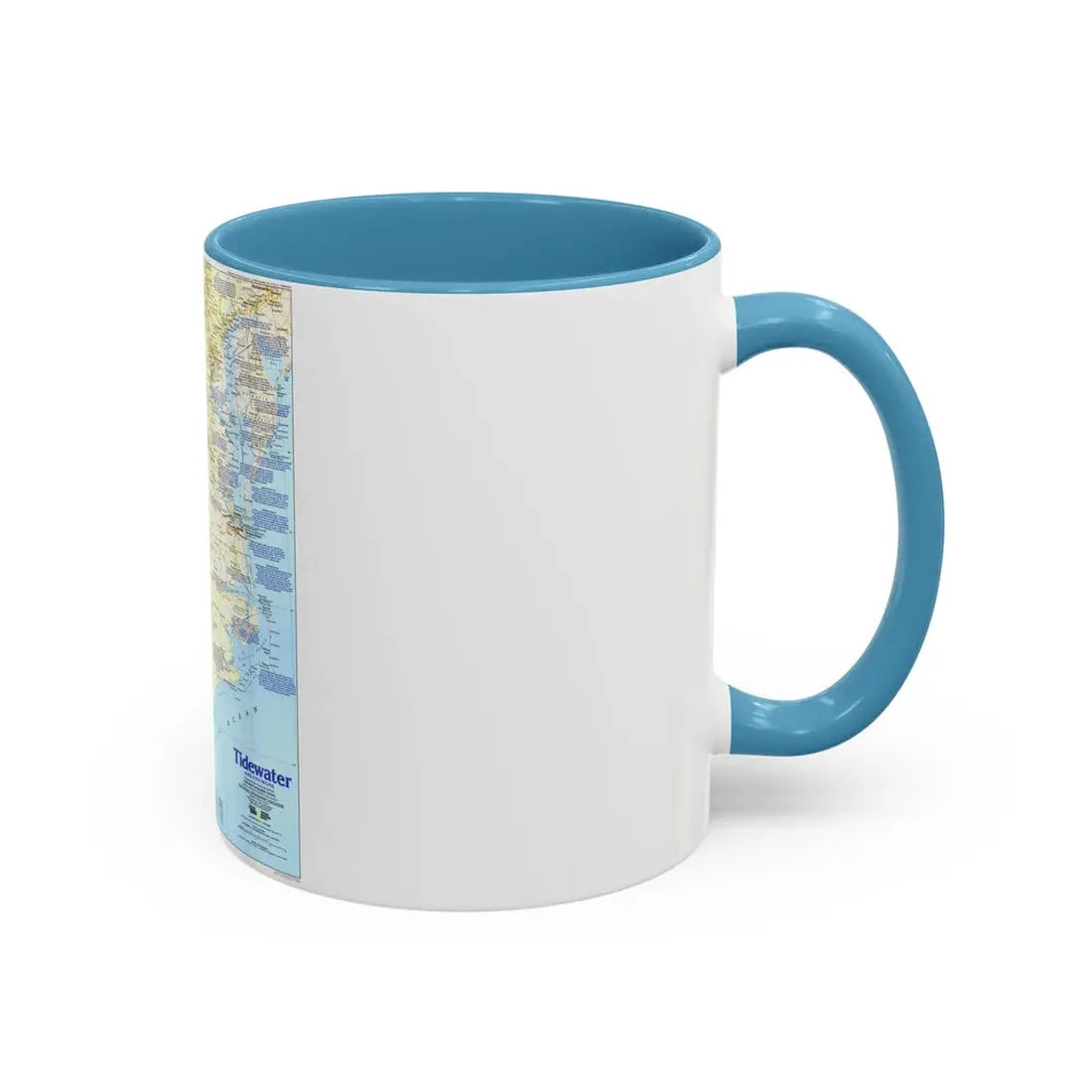 USA - Tidewater and Environs 1 (1988) (Map) Accent Coffee Mug - Go Mug Yourself
