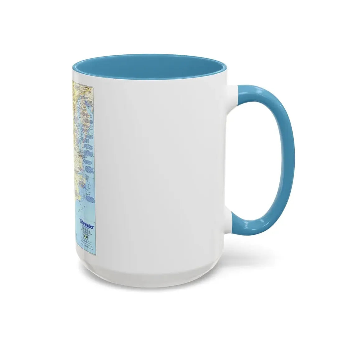 USA - Tidewater and Environs 1 (1988) (Map) Accent Coffee Mug - Go Mug Yourself