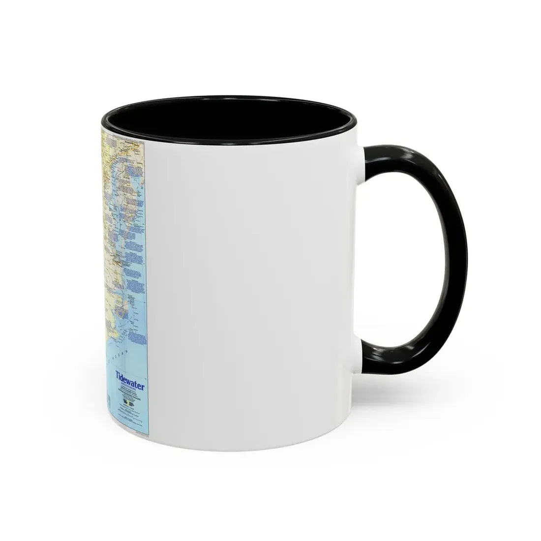 USA - Tidewater and Environs 1 (1988) (Map) Accent Coffee Mug - Go Mug Yourself
