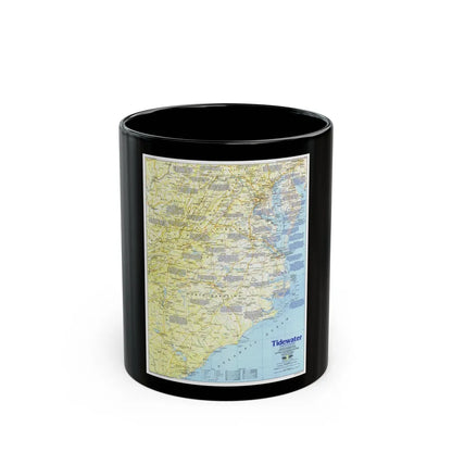 USA - Tidewater and Environs 1 (1988) (Map) Black Coffee Mug-11oz-Go Mug Yourself