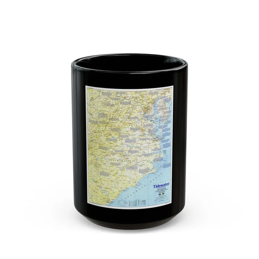 USA - Tidewater and Environs 1 (1988) (Map) Black Coffee Mug-15oz-Go Mug Yourself