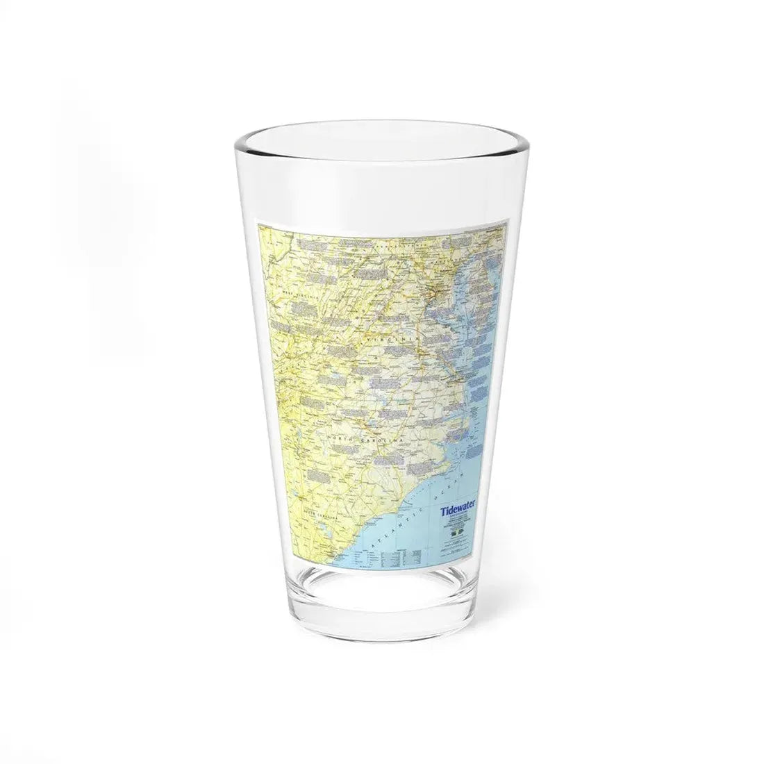 USA - Tidewater and Environs 1 (1988) (Map) Pint Glass 16oz 16oz - Go Mug Yourself