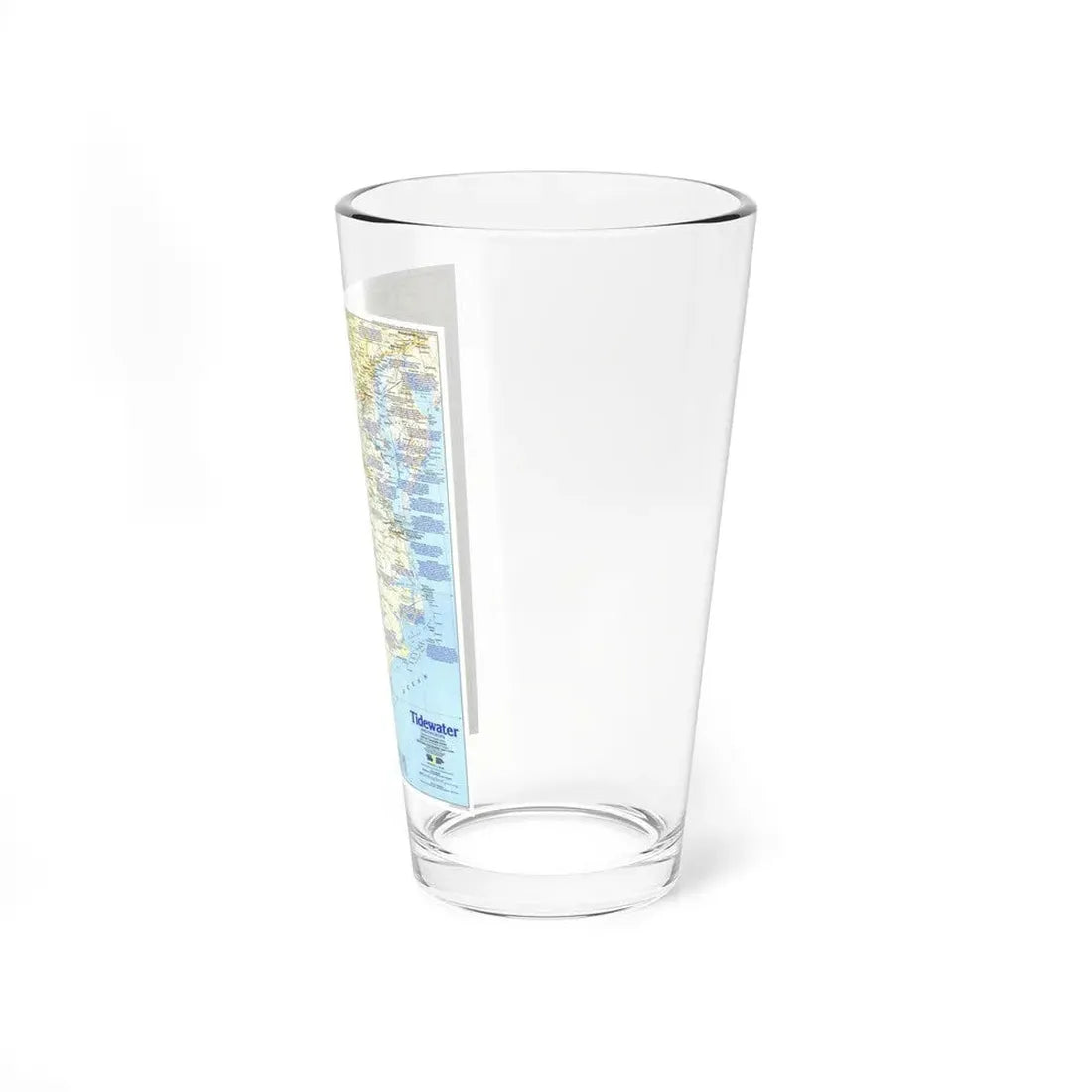 USA - Tidewater and Environs 1 (1988) (Map) Pint Glass 16oz - Go Mug Yourself