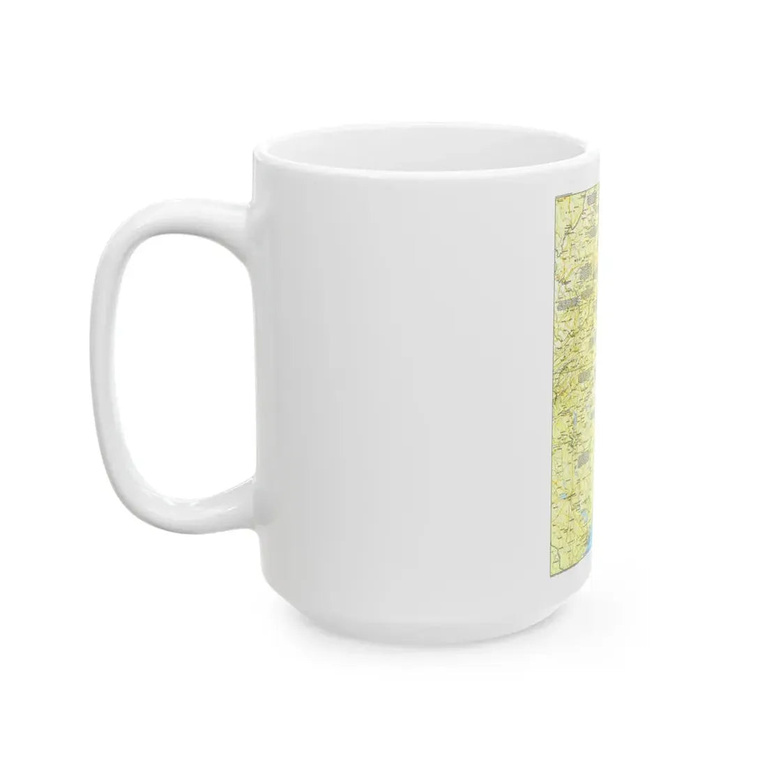 USA - Tidewater and Environs 1 (1988) (Map) White Coffee Mug - Go Mug Yourself