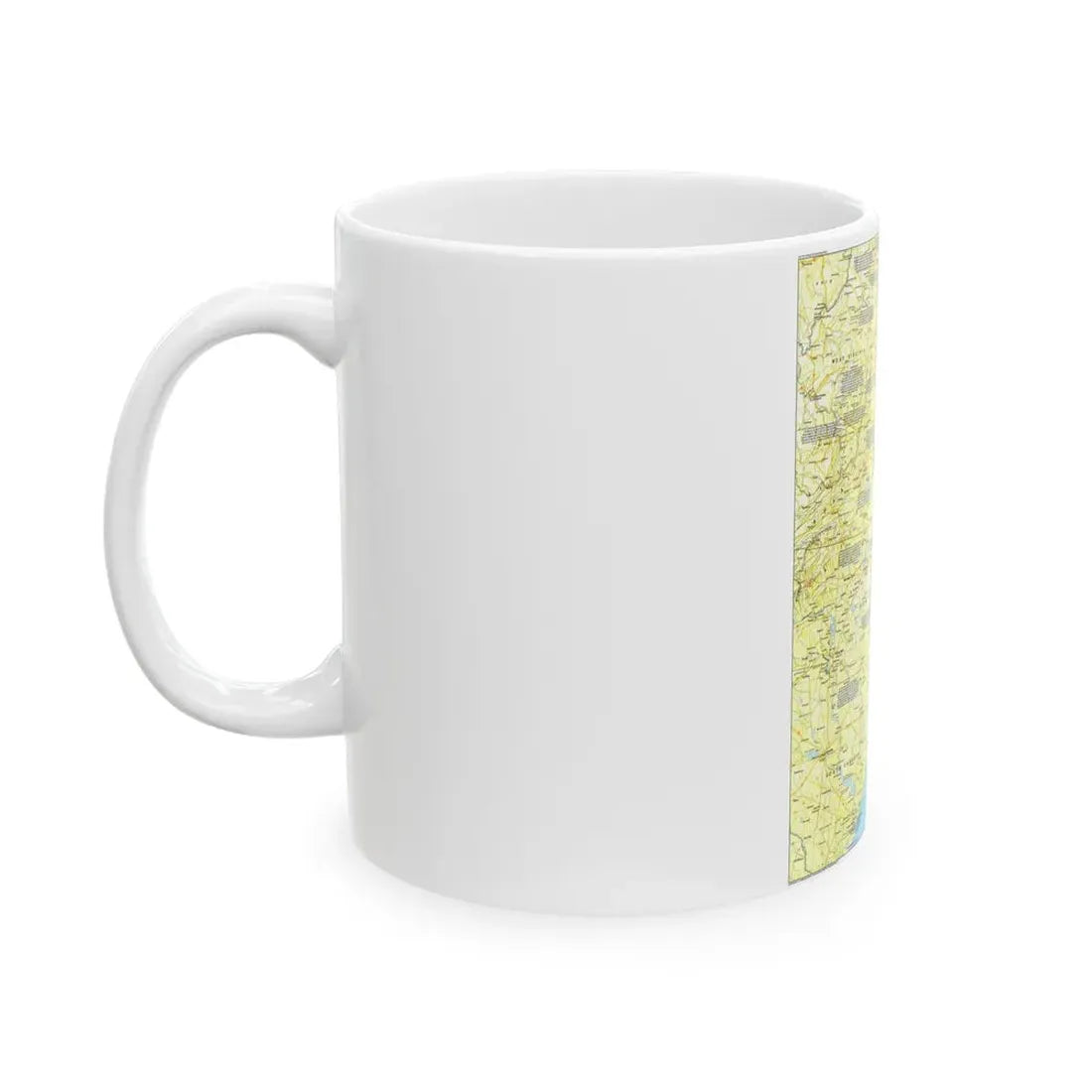 USA - Tidewater and Environs 1 (1988) (Map) White Coffee Mug - Go Mug Yourself