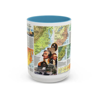 USA - Tidewater and Environs 2 (1988) (Map) Accent Coffee Mug 15oz Light Blue - Go Mug Yourself